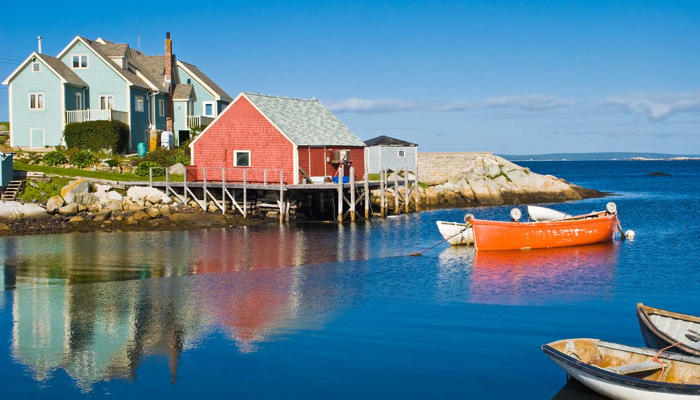 Nova Scotia - Fisherman's house & boats, Nova Scotia