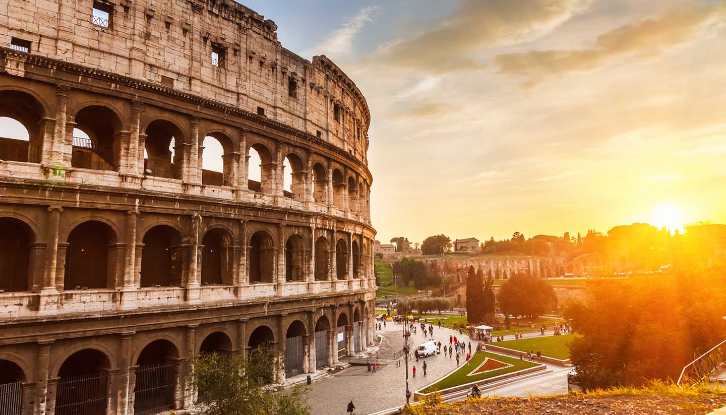 Rome - Coliseum at sunset, Rome, Italy