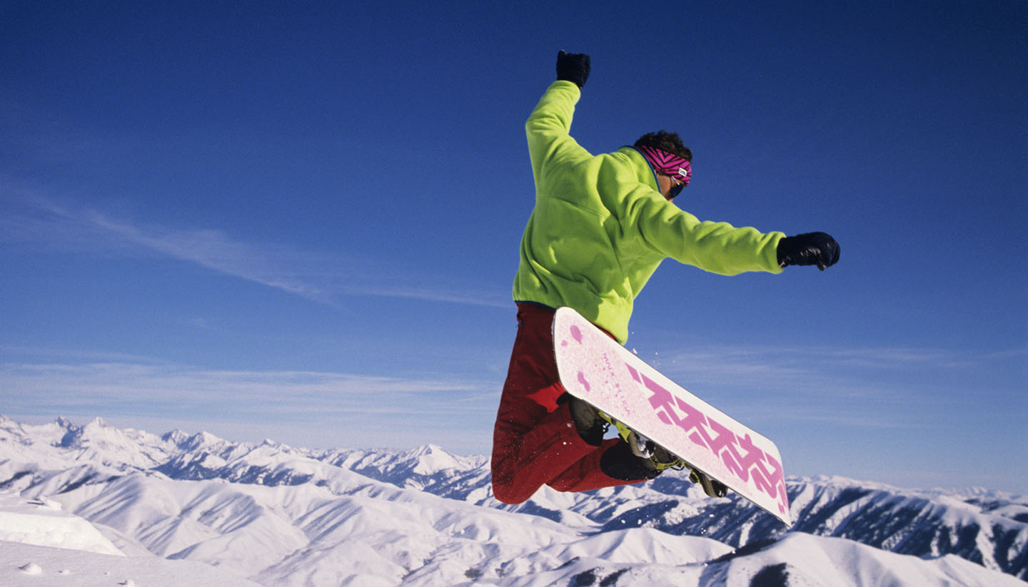 Idaho - Snowboarder, Sun Valley, Idaho, USA